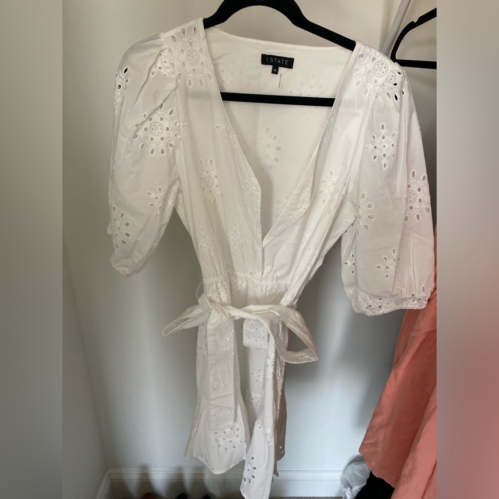 1 State White Mini Dress